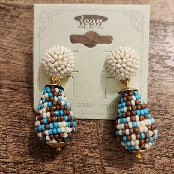 Icon Collection Beaded Earrings - Picture 2 of 3